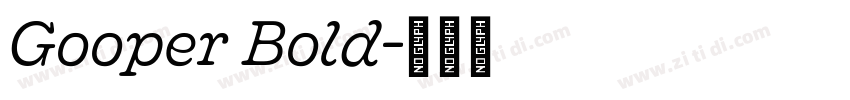 Gooper Bold字体转换